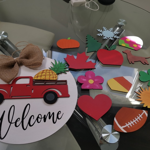 Interchangeable handmade welcome sign - Picture 3 of 3